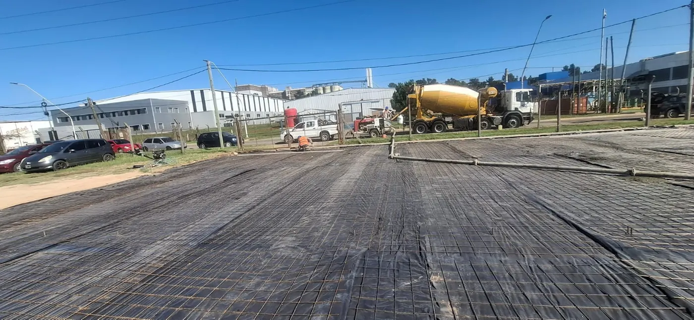 Malla de acero lista para hormigonar